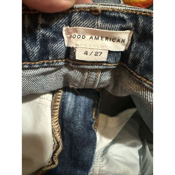 Good American GOOD CUT-OFF SHORT INDIGO 109 GGS235TSize 4/27 Inseam 3" - Picture 4 of 5